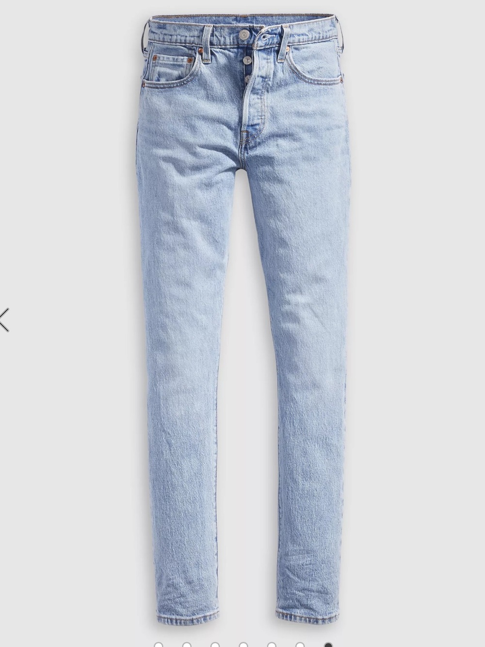 Levis 501 Skinny Light Blue Women's Jeans - Picture 3 of 5